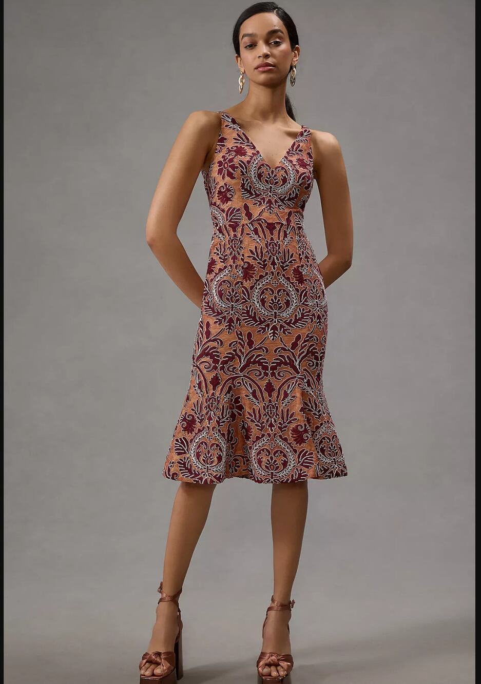 Dress The Population Isabelle V-Neck Dress - New XS